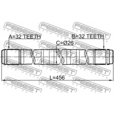 0312-RD1LH FEBEST Приводной вал