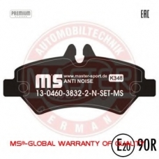13046038322N-SET-MS MASTER-SPORT Комплект тормозных колодок, дисковый тормоз