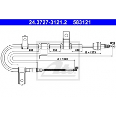 24.3727-3121.2 ATE Трос, стояночная тормозная система