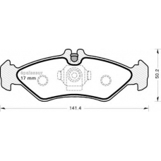 411 MGA Комплект тормозных колодок, дисковый тормоз