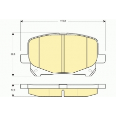 6132489 GIRLING Комплект тормозных колодок, дисковый тормоз