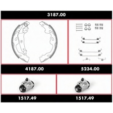 3187.00 ROADHOUSE Комплект тормозов, барабанный тормозной механизм