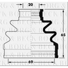 BCB6039 BORG & BECK Пыльник, приводной вал