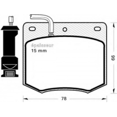 173 MGA Комплект тормозных колодок, дисковый тормоз