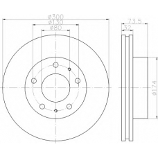 8DD 355 113-701 HELLA Тормозной диск