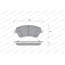 151-0014 WEEN Комплект тормозных колодок, дисковый тормоз