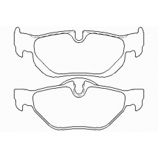 P 06 038 BREMBO Комплект тормозных колодок, дисковый тормоз
