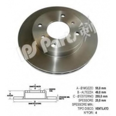 IBT-1207 IPS Parts Тормозной диск