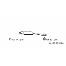 352123 ERNST Средний глушитель выхлопных газов