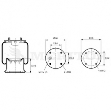MLF8026 MERITOR Кожух пневматической рессоры