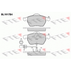 BL1617B4 FTE Комплект тормозных колодок, дисковый тормоз