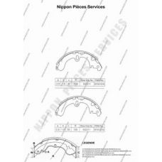 T350A61 NPS Комплект тормозных колодок