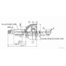 MA-210 ASHUKI Шарнирный комплект, приводной вал