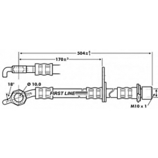 FBH7270 FIRST LINE Тормозной шланг