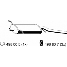 112130 ERNST Глушитель выхлопных газов конечный