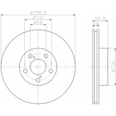 8DD 355 106-341 HELLA Тормозной диск