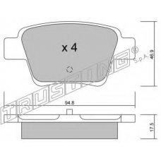 655.0 TRUSTING Комплект тормозных колодок, дисковый тормоз