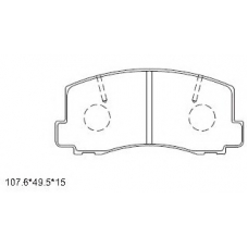 KD6712 ASIMCO Комплект тормозных колодок, дисковый тормоз