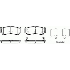 P13393.02 WOKING Комплект тормозных колодок, дисковый тормоз
