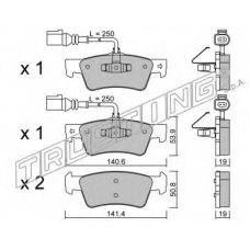 677.0 TRUSTING Комплект тормозных колодок, дисковый тормоз
