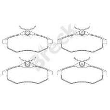 23407 00 702 00 BRECK Комплект тормозных колодок, дисковый тормоз