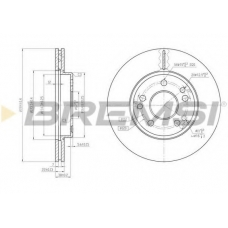DBA181V BREMSI Тормозной диск