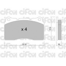 822-288-1 CIFAM Комплект тормозных колодок, дисковый тормоз
