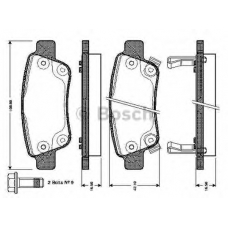 0 986 TB3 014 BOSCH Комплект тормозных колодок, дисковый тормоз