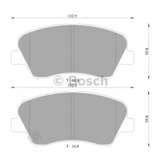 0 986 AB3 106 BOSCH Комплект тормозных колодок, дисковый тормоз