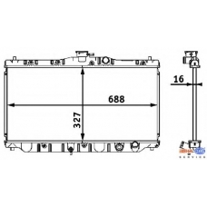 8MK 376 708-211 HELLA Радиатор, охлаждение двигателя