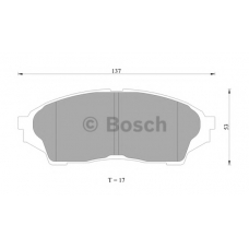 0 986 AB2 283 BOSCH Комплект тормозных колодок, дисковый тормоз