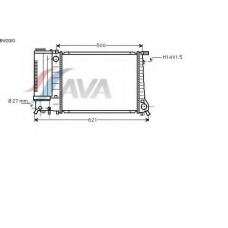 BW2083 AVA Радиатор, охлаждение двигателя
