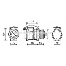 BWK230 Prasco Компрессор, кондиционер