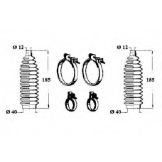0902527 OCAP Комплект пылника, рулевое управление