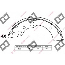 BS1004 DJ PARTS Комплект тормозных колодок