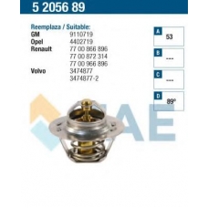 5205689 FAE Термостат, охлаждающая жидкость