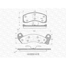 363702160838 MAGNETI MARELLI Комплект тормозных колодок, дисковый тормоз