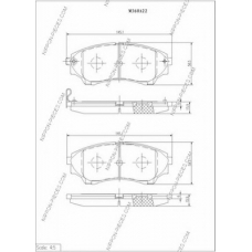 M360A22 NPS Комплект тормозных колодок, дисковый тормоз