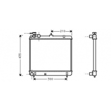 HY2051 AVA Радиатор, охлаждение двигателя