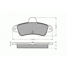 7.356 PEX Комплект тормозных колодок, дисковый тормоз