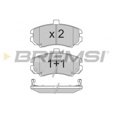 BP3197 BREMSI Комплект тормозных колодок, дисковый тормоз