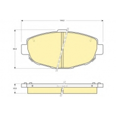 6111849 GIRLING Комплект тормозных колодок, дисковый тормоз