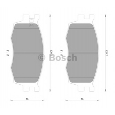 0 986 AB3 077 BOSCH Комплект тормозных колодок, дисковый тормоз