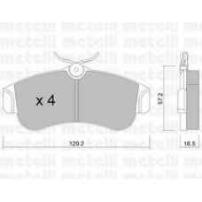 22-0123-0 METELLI Комплект тормозных колодок, дисковый тормоз