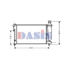 060036N AKS DASIS Радиатор, охлаждение двигателя
