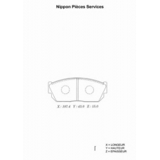 H360A13 NPS Комплект тормозных колодок, дисковый тормоз