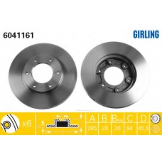 6041161 GIRLING Тормозной диск