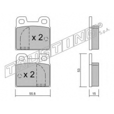 010.0 TRUSTING Комплект тормозных колодок, дисковый тормоз