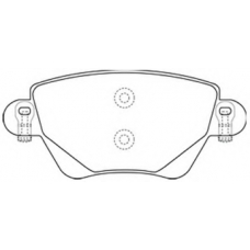 AKD-1249 ASVA Комплект тормозных колодок, дисковый тормоз
