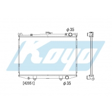 PA020504 KOYO P-tank corrugate-fin ass'y